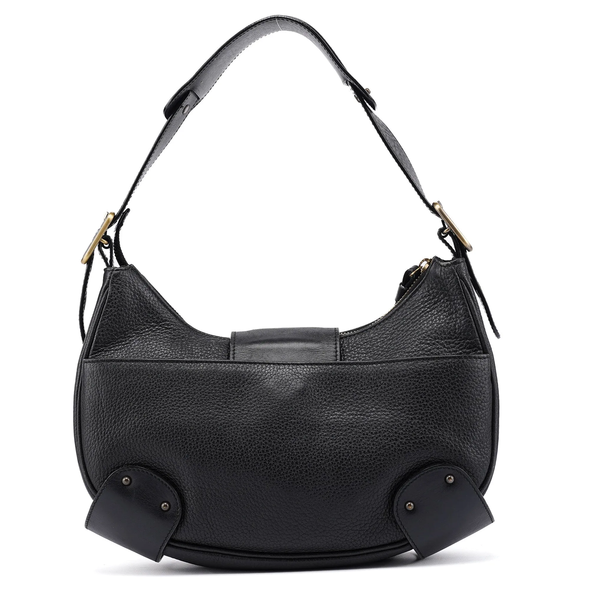 Black Leather C Shoulder Bag