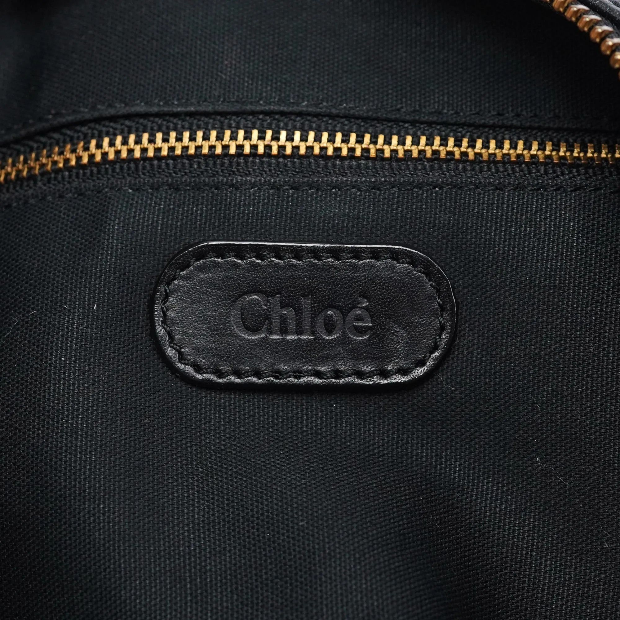 Black Leather C Shoulder Bag