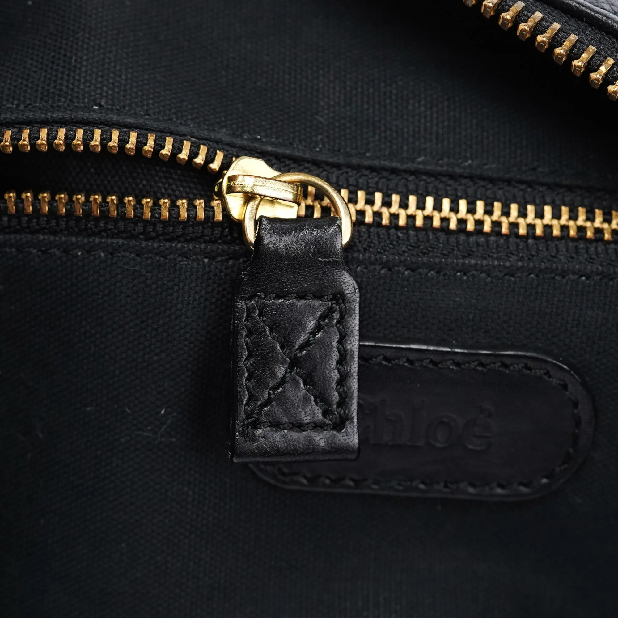 Black Leather C Shoulder Bag