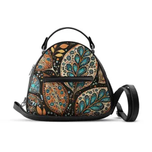 Black Mini Voyage Backpack Leafscape