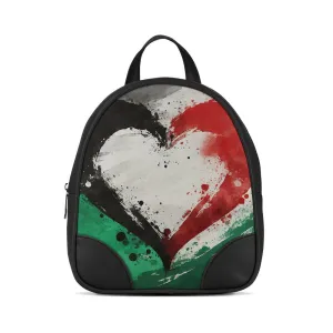 Black O Mini Backpacks Palestine heart