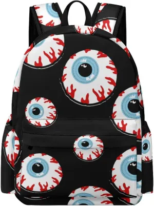 Bloodshot Eyeball Lightweight Travel Laptop Backpack Camping Daypack with Side Pockets for Shopping Work University