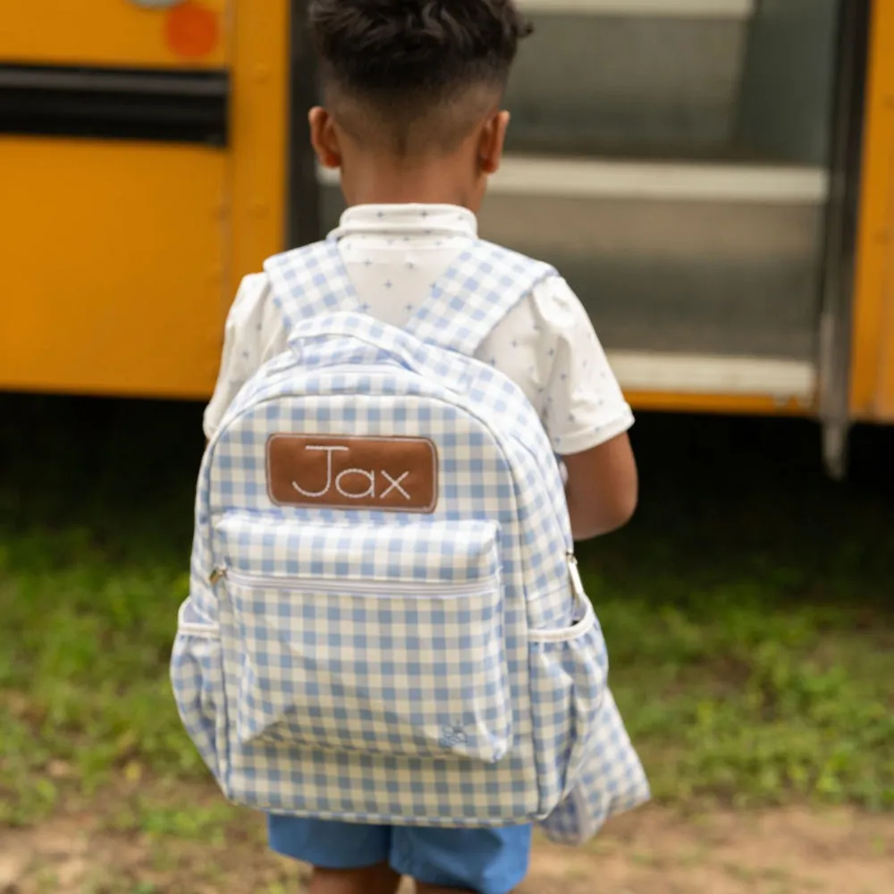 Blue Gingham Backpack