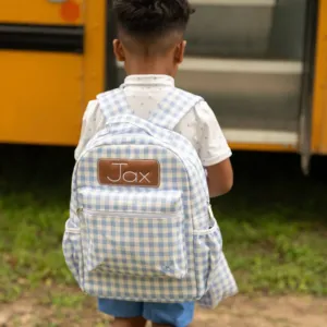 Blue Gingham Backpack