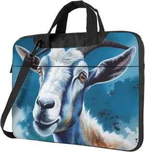Blue Goat Print Laptop Tote Bag for Men Women Laptop Sleeve Shoulder Briefcase Messenger Computer Bag
