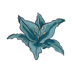 BLUE LILY by Jessica Miyuki