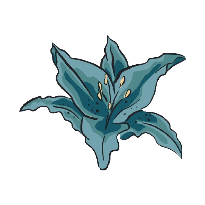 BLUE LILY by Jessica Miyuki