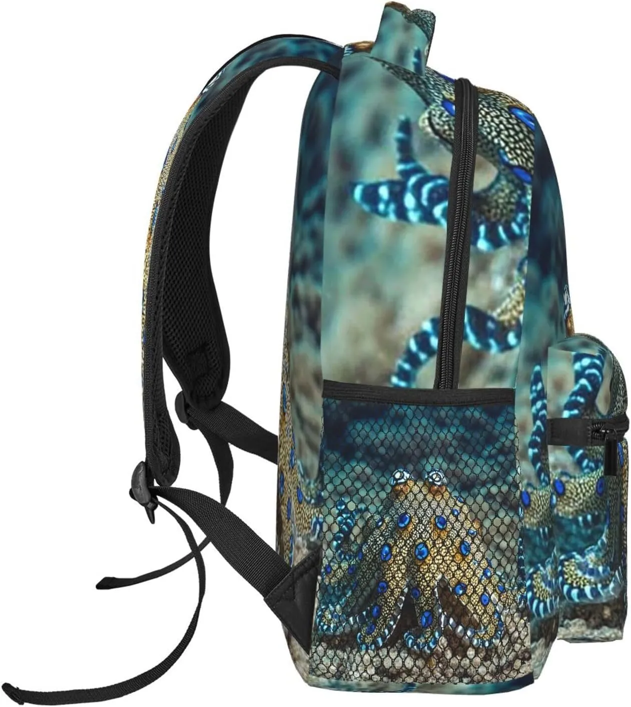 Blue Ringed Octopus5 Backpack for Men Women Casual Daypack Laptop Backpack Computer Bag Travel Laptop Bag