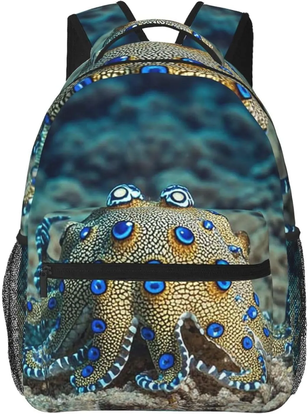 Blue Ringed Octopus5 Backpack for Men Women Casual Daypack Laptop Backpack Computer Bag Travel Laptop Bag