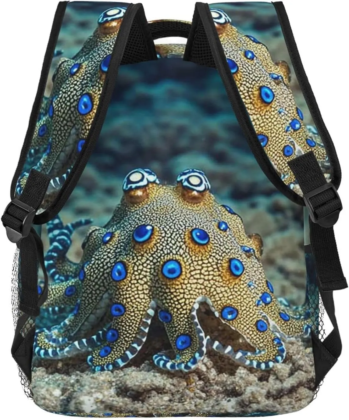 Blue Ringed Octopus5 Backpack for Men Women Casual Daypack Laptop Backpack Computer Bag Travel Laptop Bag