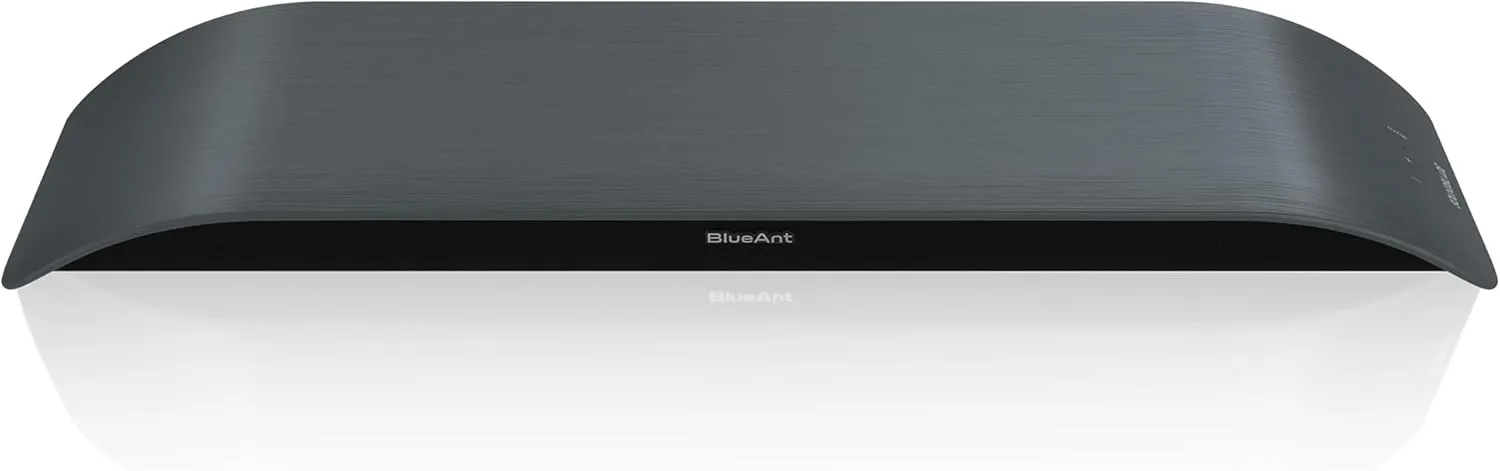 BlueAnt Soundblade Under Monitor Soundbar, Powerful 120 watt, 2.1 Channel USB-C, Bluetooth 5.3 Desktop Speaker for PC, Mac for Streaming Content, Music and Gaming. (Charcoal)