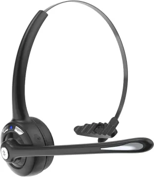 Bluetooth Headset with Microphone,V5.1,Noise Canceling Wireless On Ear Headphones, Bluetooth Headphones with Mic, Phone Headset Mute Button for Laptop, Skype, Call Centers, Office, Trucker