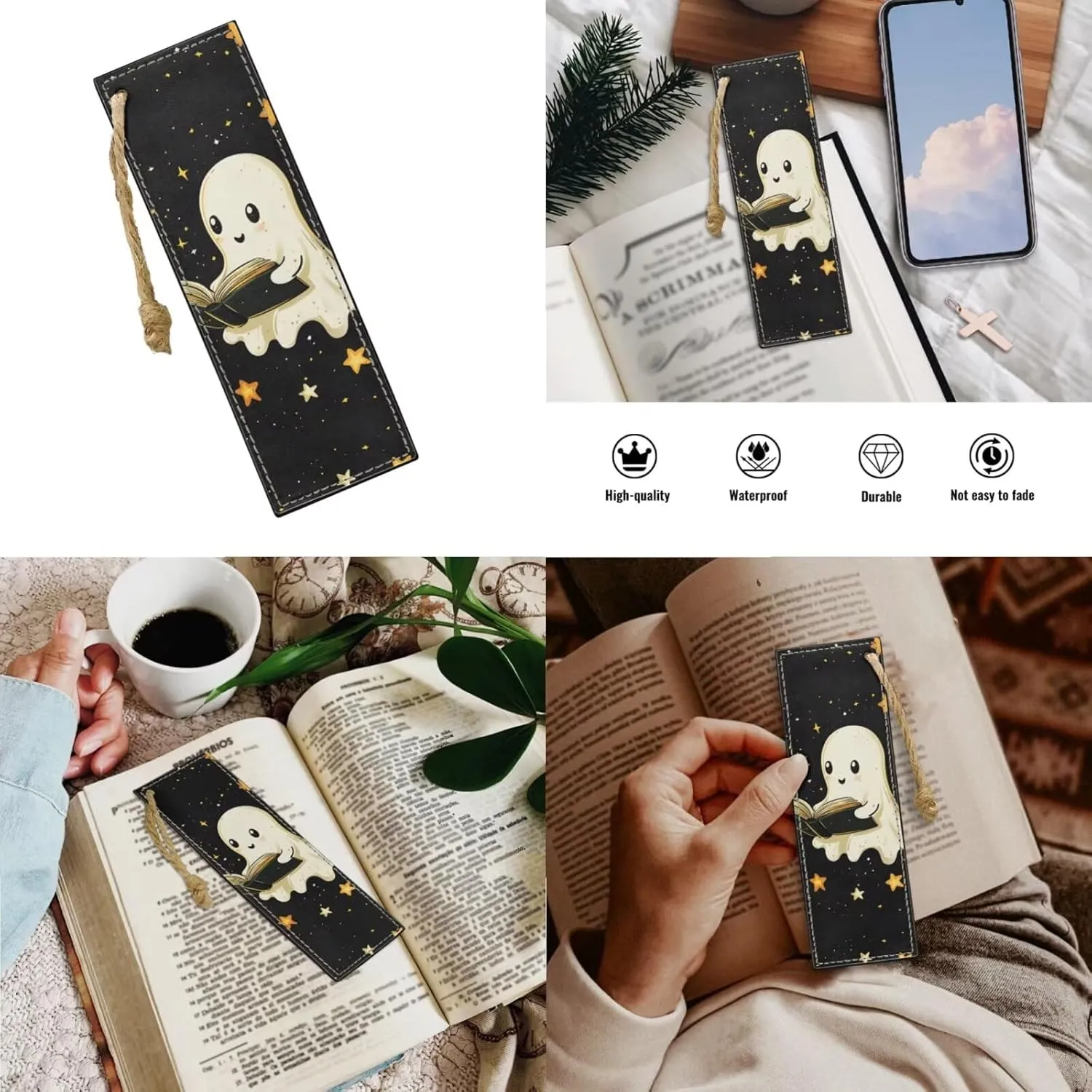 Book Ghost 4th Grade Backpack for Girls Kids Book Bag 4-in-1 Elementary School Bags for Girls Casual Daypack Backpacks with Lunch Box Pencil Case Bookmarks for Primary Students