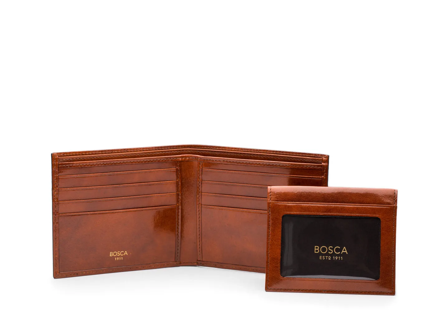 Bosca Men's Old Leather Collection - Credit Wallet w/ I.D. Passcase