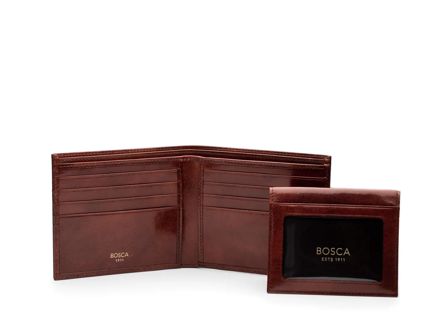Bosca Men's Old Leather Collection - Credit Wallet w/ I.D. Passcase