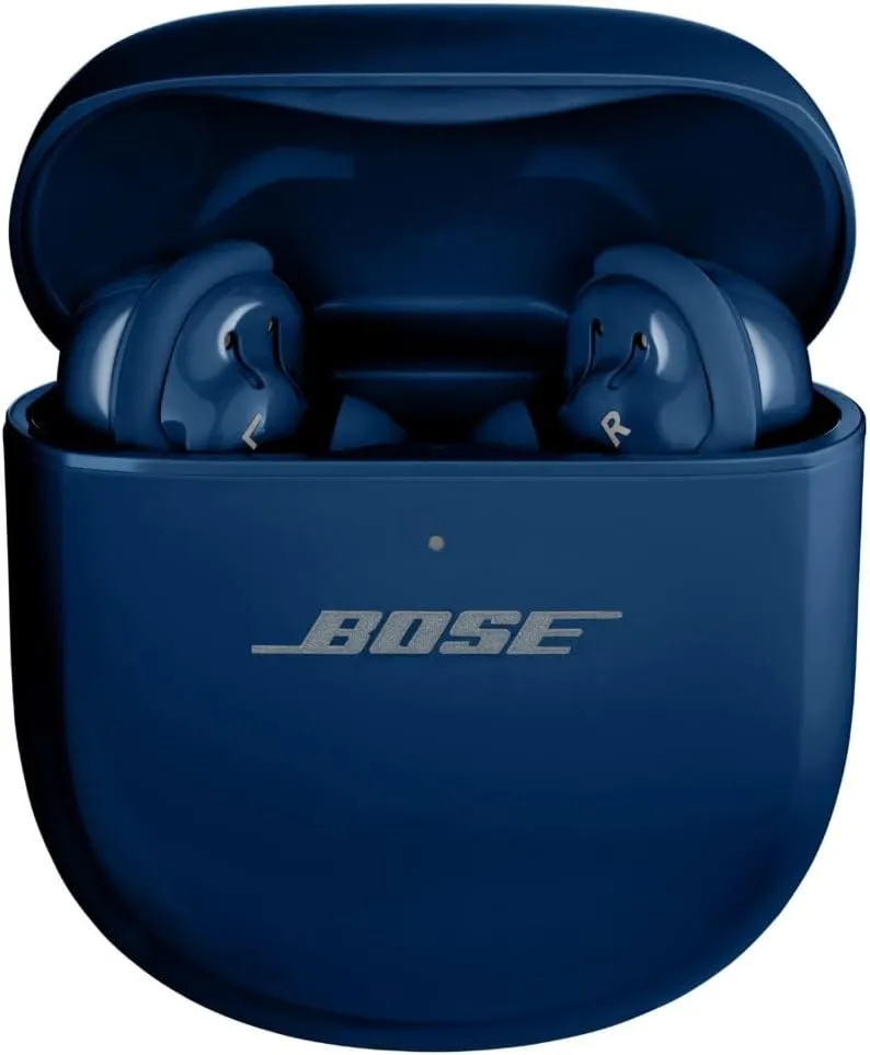 Bose QuietComfort Ultra Bluetooth Earbuds, Wireless Earbuds with Spatial Audio and World-Class Active Noise Cancellation, Deep Bass, Up to 6 Hours of Playtime, Lunar Blue - Limited Edition Color