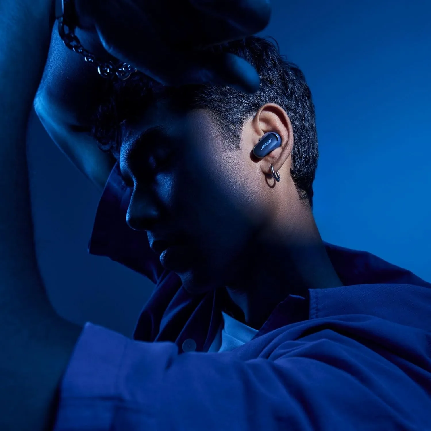 Bose QuietComfort Ultra Bluetooth Earbuds, Wireless Earbuds with Spatial Audio and World-Class Active Noise Cancellation, Deep Bass, Up to 6 Hours of Playtime, Lunar Blue - Limited Edition Color