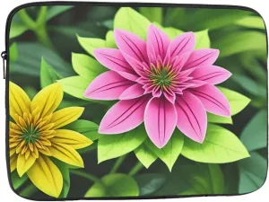 Botanical Floral Prints Shockproof Portable Laptop Sleeve Bag 17 inch - Protective Case for Men and Women's Business Travel, Office Daily Use