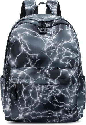 Boys Backpack, Backpack for Boys Middle School Bookbag Lightning Travel Rucksack for Teenager Boys (Black)