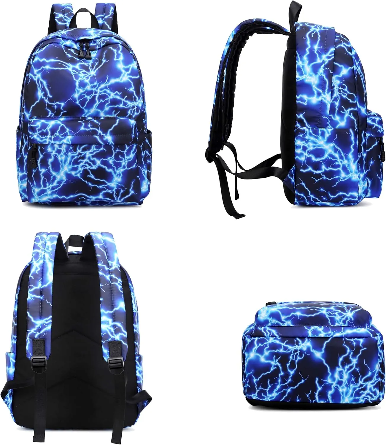 Boys Backpack, Backpack for Boys Middle School Bookbag Lightning Travel Rucksack for Teenager Boys (Blue)