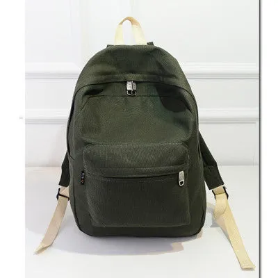 Brand Design Fashion Black Canvas Women Backpack Casual Travel Bags Preppy Style School Bags Brown mochila feminina