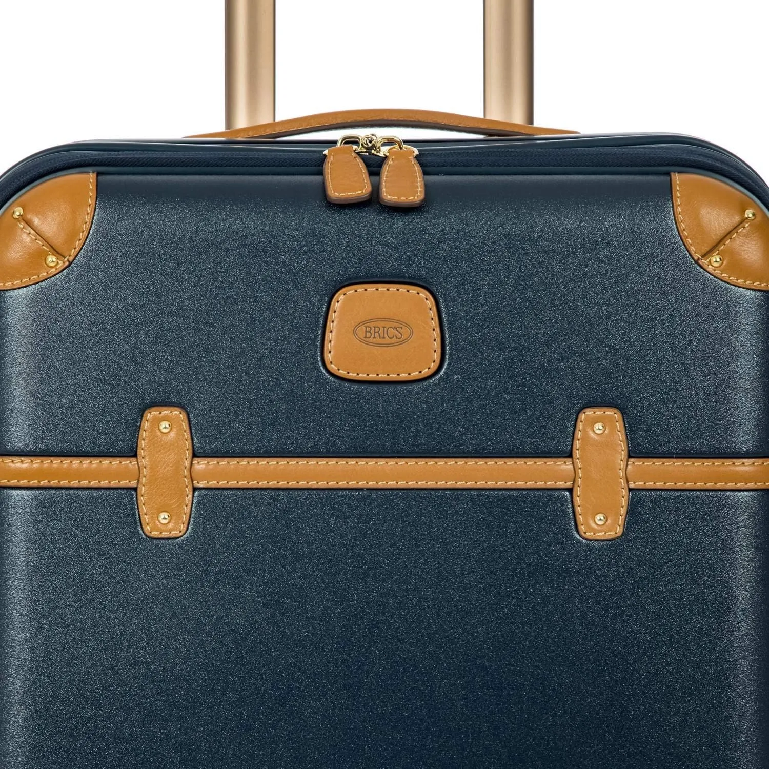 Bric's Bellagio 2.0 Spinner Trunk with Pocket - 21" Carry On Suitcase - TSA Approved Luggage - Blue