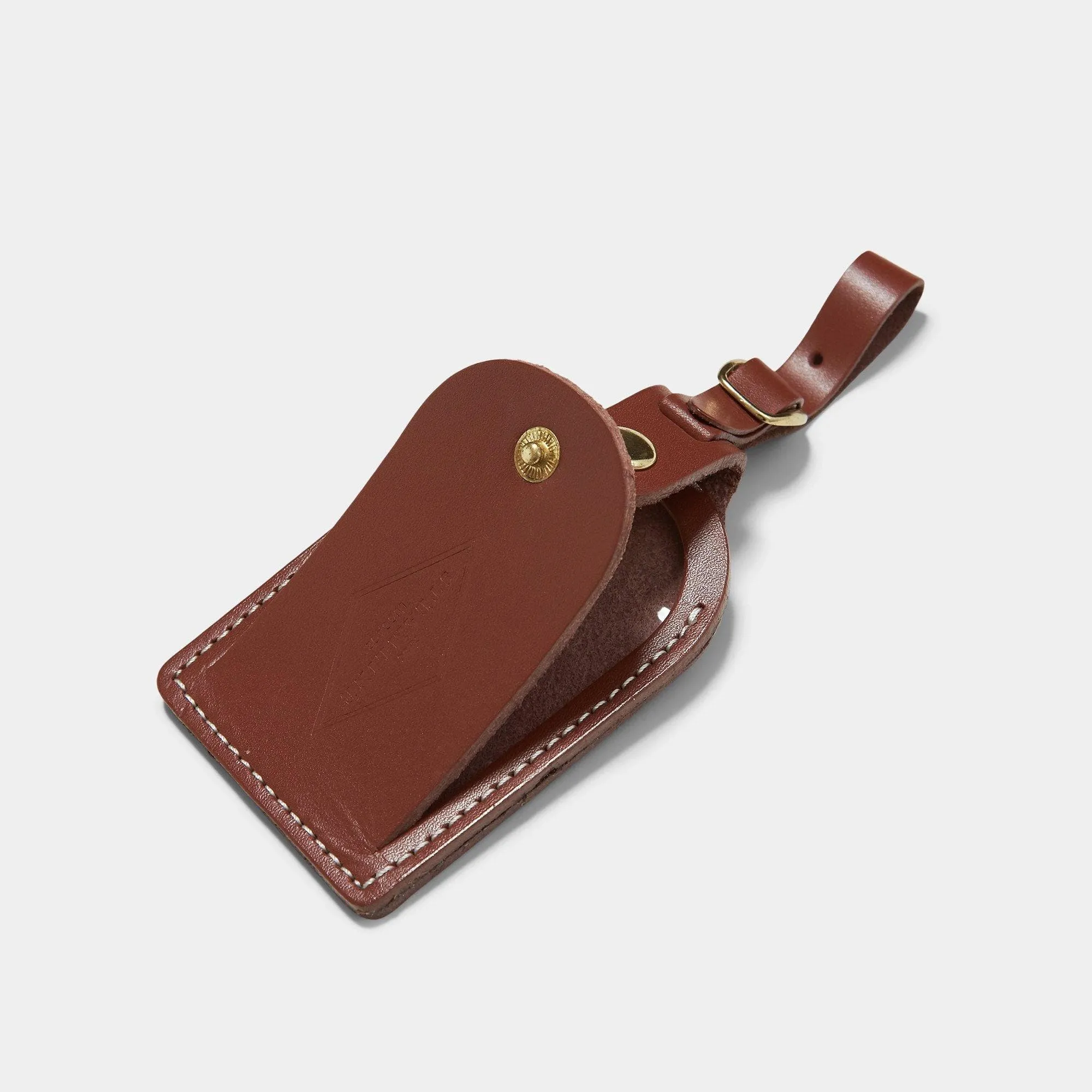 British Brown Leather - Luggage Tag