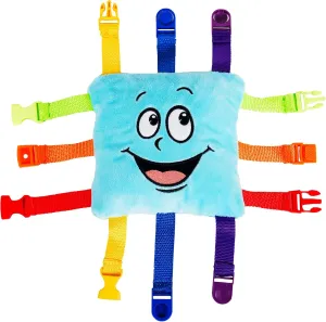 Buckle Toys Bubbles Square Travel Essentials for Toddlers 1-3 and Road Trips Activities for Kids, Toddler Learning Toys 1-3 and Sensory Toy to Develop Fine Motor Skills and Learn Numbers and Colors