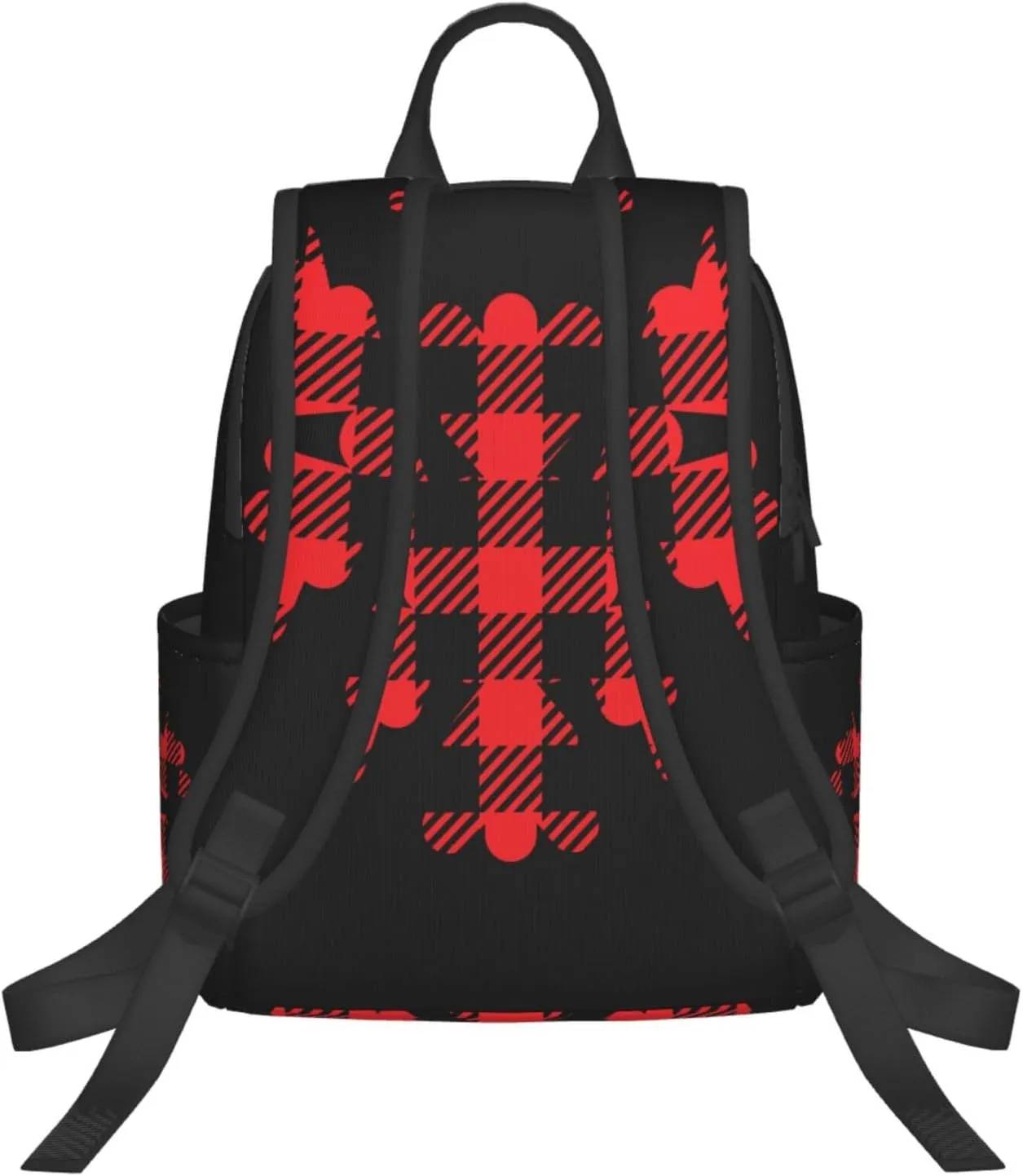 Buffalo Plaid Snowflake Casual Backpacks Large Capacity Laptop Backpack Sports Rucksack Travel Daypack Adjustable Shoulder Strap Work Bag for Outdoor Camping