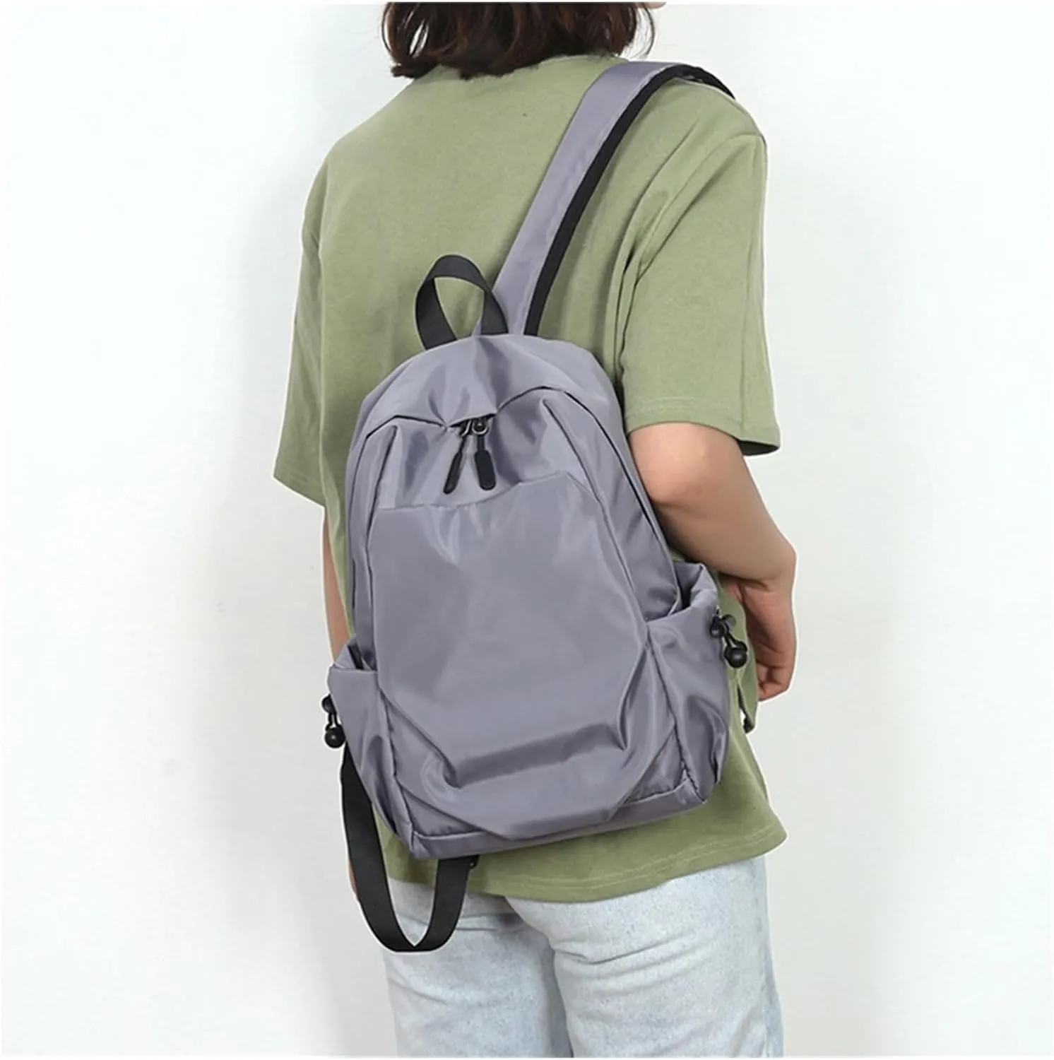 Business Backpack Men And Women Fashion Black Shoulder School Bag For Sports Travel Backpacks Mountaineering Bag(Gray)
