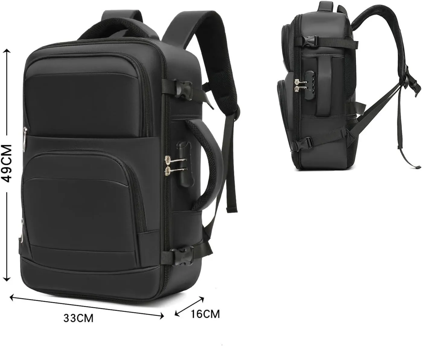 Business Backpack Men's Oxford Business Computer Bag Leisure Travel Backpack Mountaineering Bag(Black)