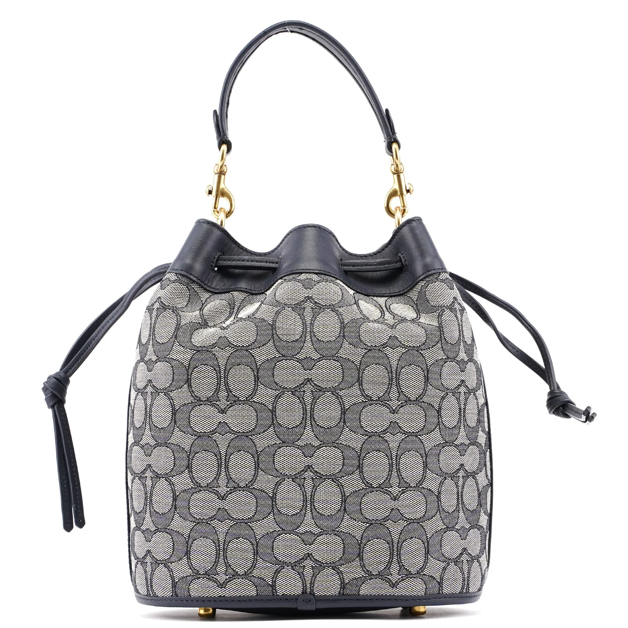 C3853 Beige Navy Signature C Bucket 2-Way Bag