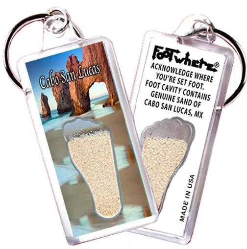 Cabo San Lucas FootWhere® Souvenir Zipper-Pull. Made in USA