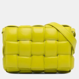 Calfskin Intrecciato Padded Cassette Crossbody Bag