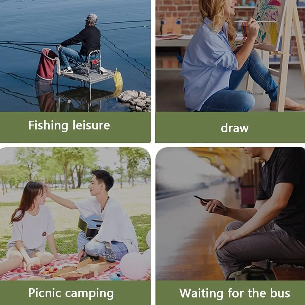 Camping Chair Outdoor Folding Fishing Chairs Siesta Recliner Bed Camping Beach Chair High Back Camping Chair with Pillow (Color : Green, Size : 50 * 58 * 90cm)