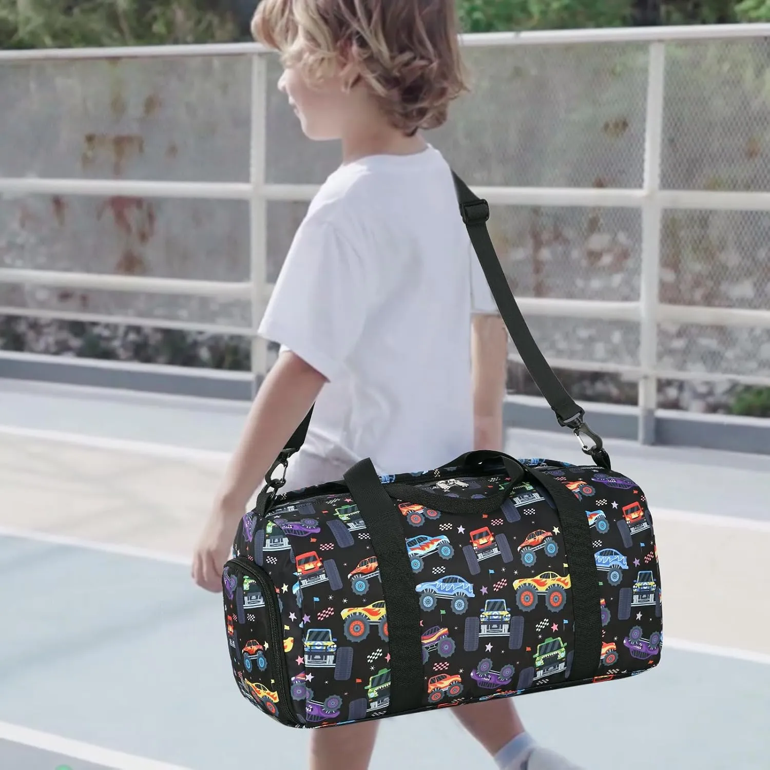 CAMTOP Kids Duffel Bag Boys Toddler Overnight Bag Small Weekender Carry-On Tote for Travel Gym Sport