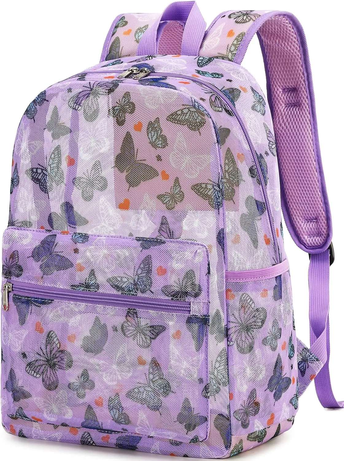 CAMTOP Mesh Backpack Kids Girls Boys Bookbag See Through Preschool Backpacks Casual Daypack for School Beach Travel Swim(Age 3-8 Years)