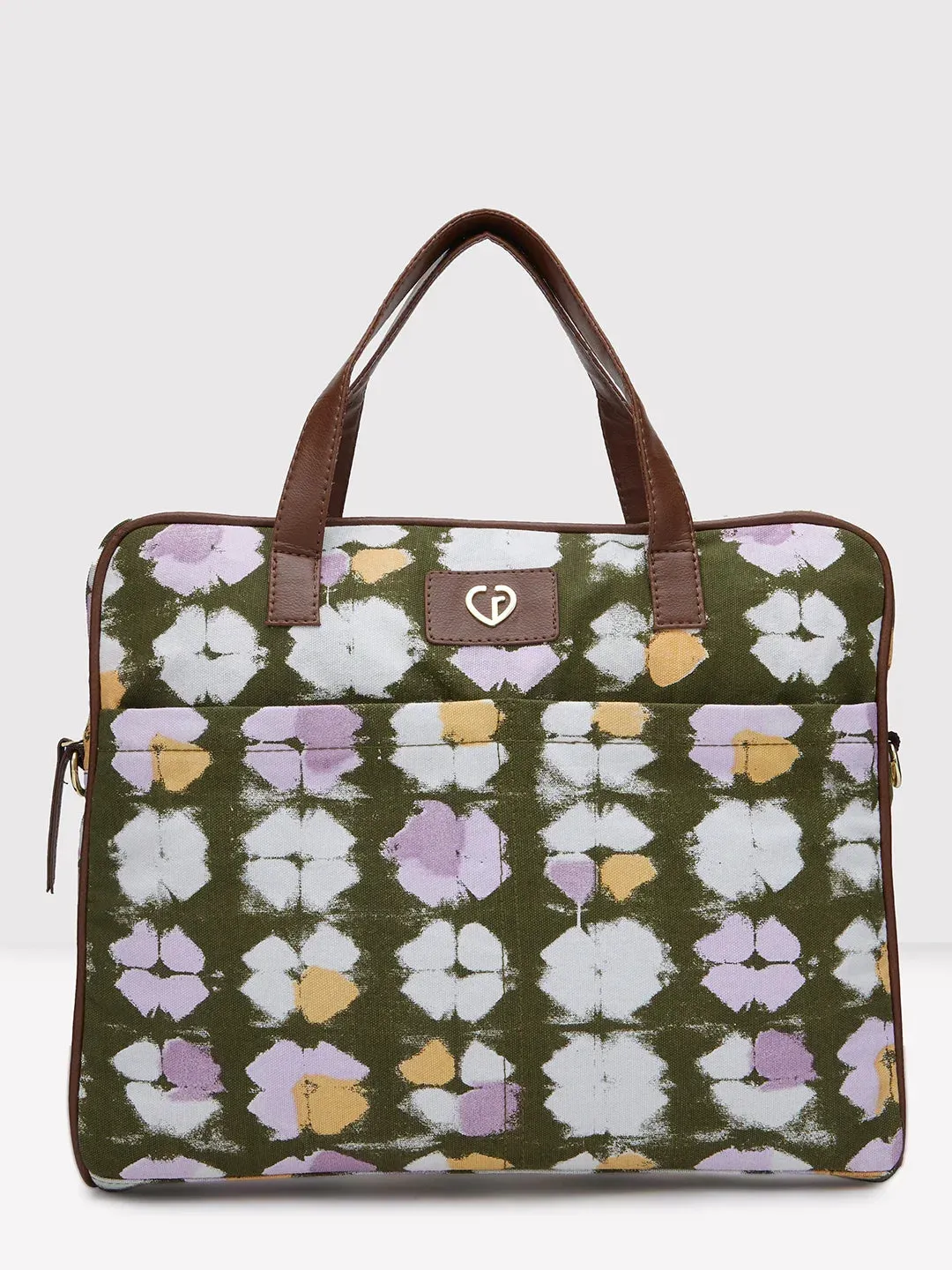 Caprese Enora Large Olive Laptop Bag