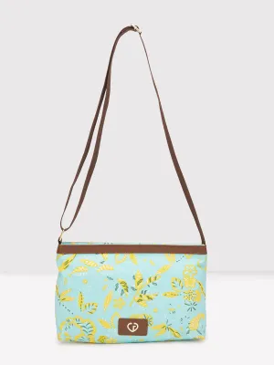 Caprese Hazel Large Aqua Sling Bag