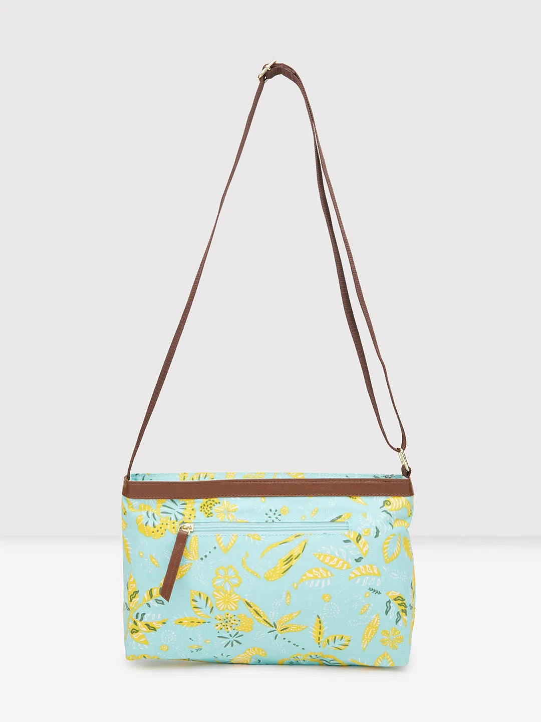 Caprese Hazel Large Aqua Sling Bag