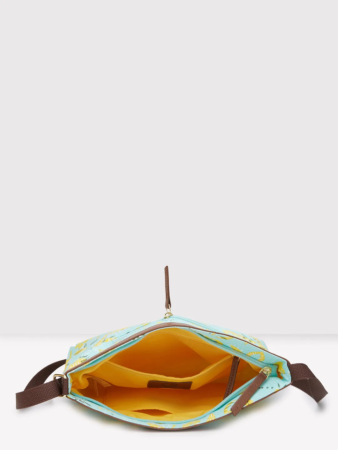 Caprese Hazel Large Aqua Sling Bag
