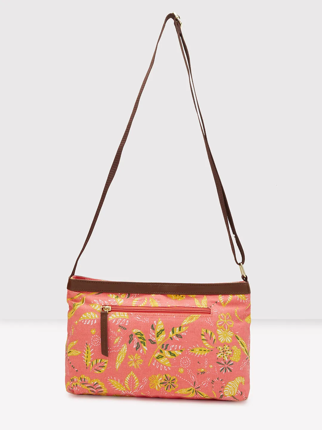 Caprese Hazel Large Coral Sling Bag