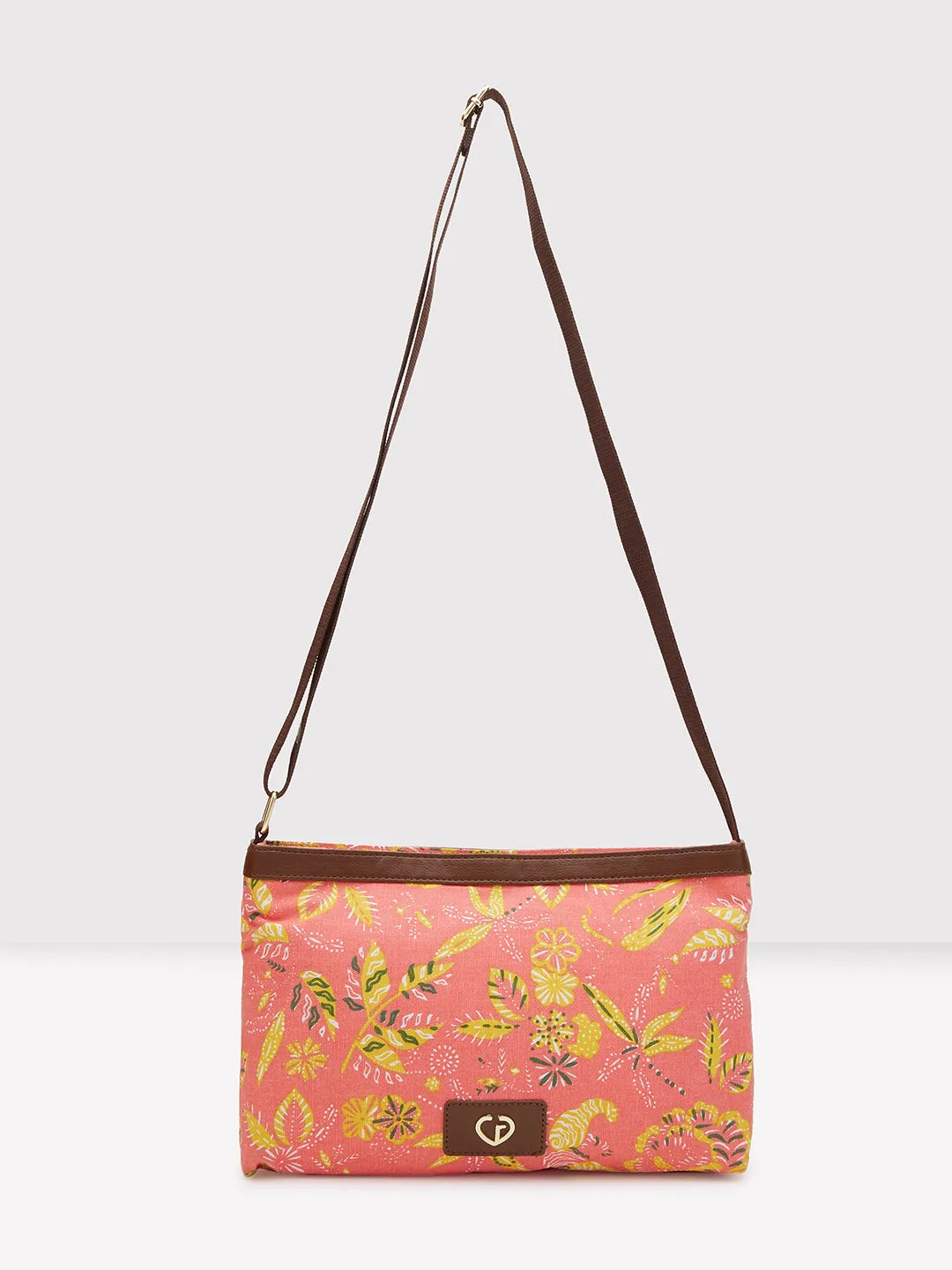 Caprese Hazel Large Coral Sling Bag