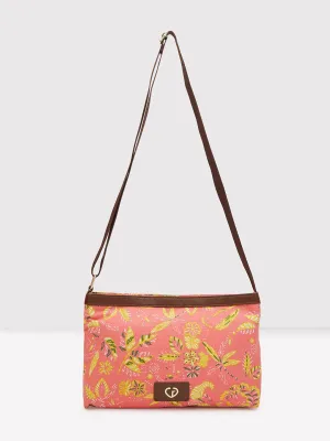 Caprese Hazel Large Coral Sling Bag