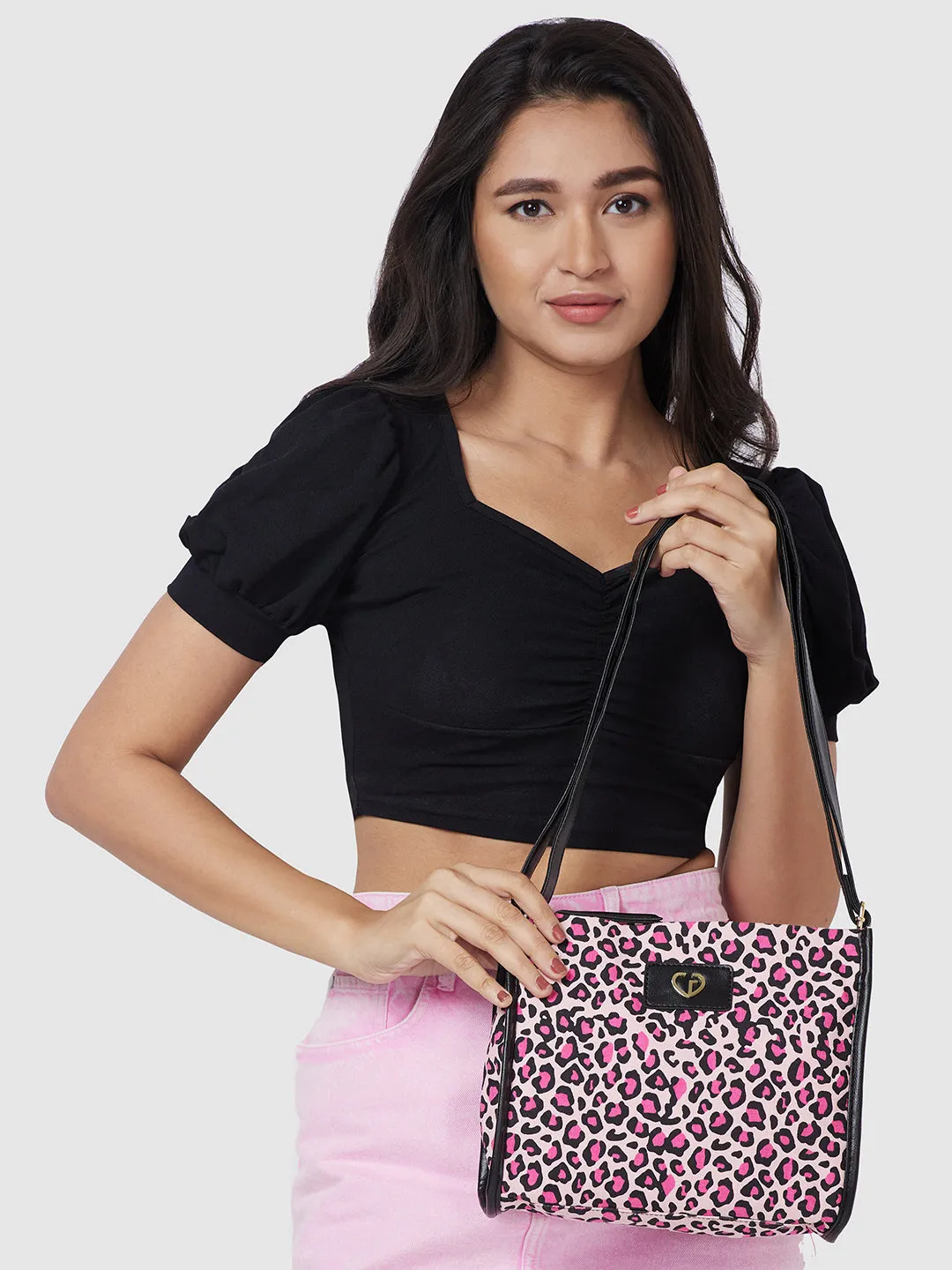 Caprese Karel Medium Fuschia Sling Bag