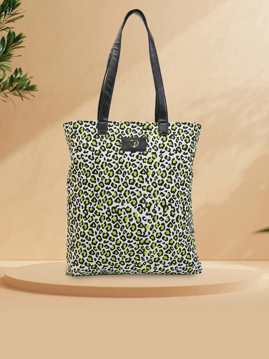 Caprese Karel Medium Lime Green Tote Bag