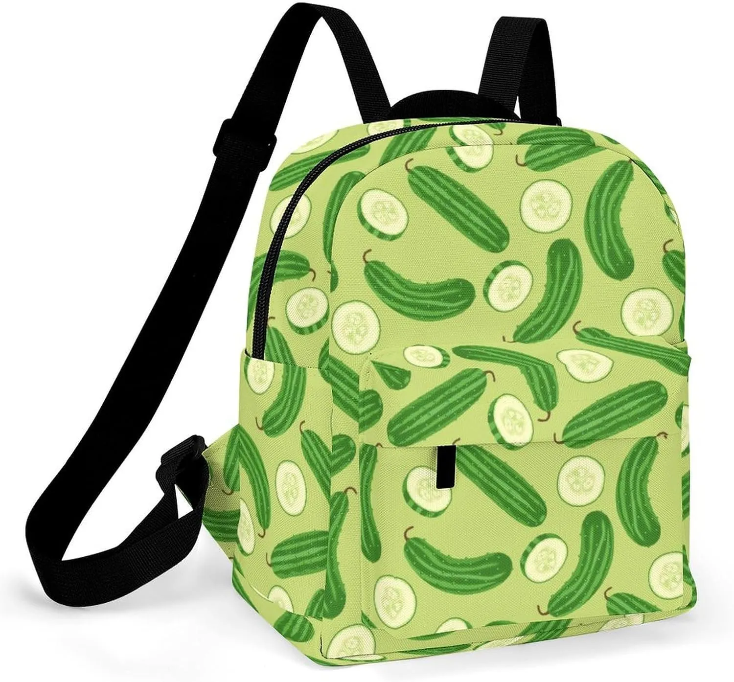 Cartoon Cucumber Pattern Backpacks Laptop Mini Backpacks for Women Travel Shoulder Bag Bookbag Rucksack Daypack 10 Inch