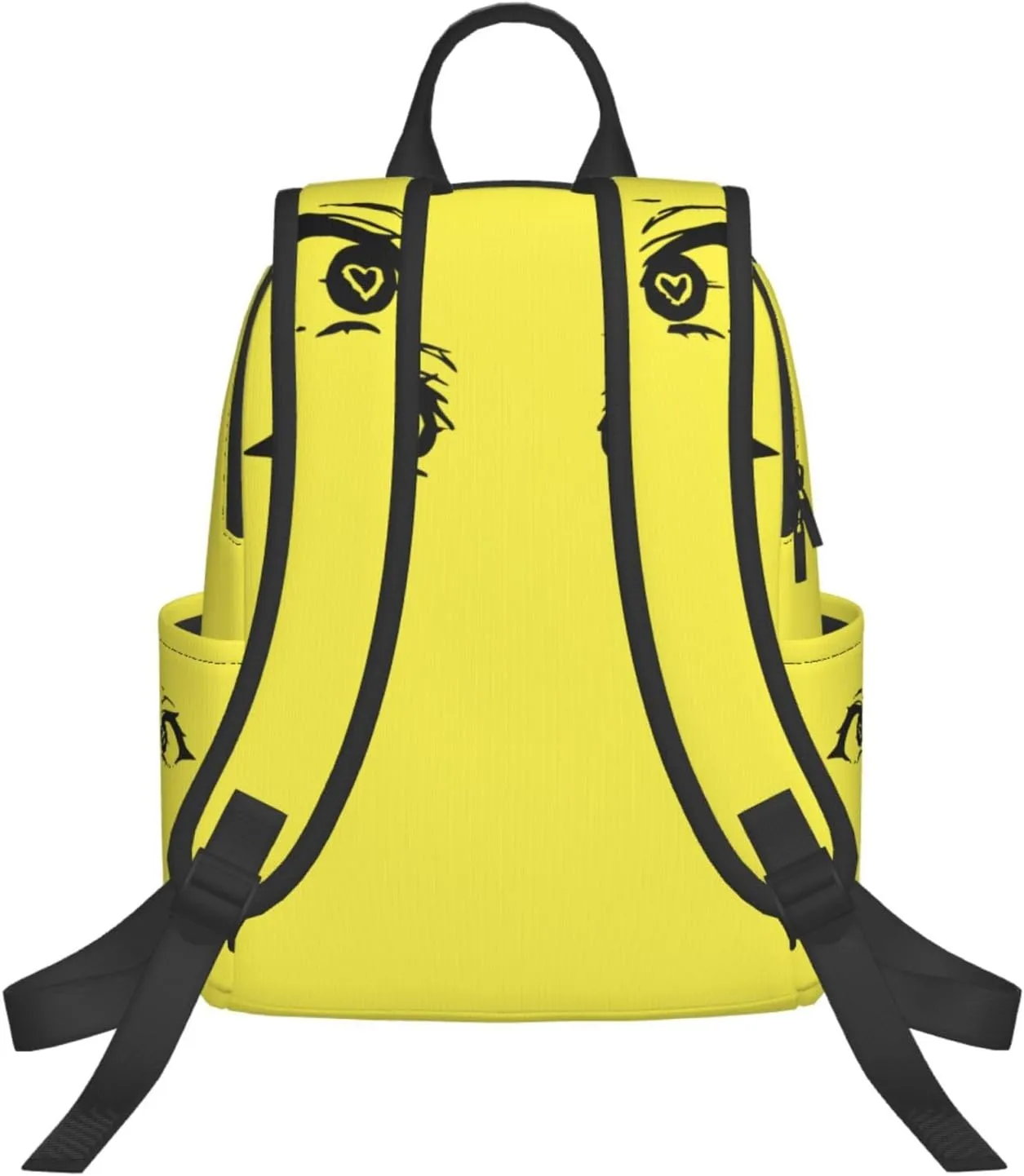 Cartoon Cute Hearts Eyes Casual Backpacks Large Capacity Laptop Backpack Sports Rucksack Travel Daypack Adjustable Shoulder Strap Work Bag for Outdoor Camping