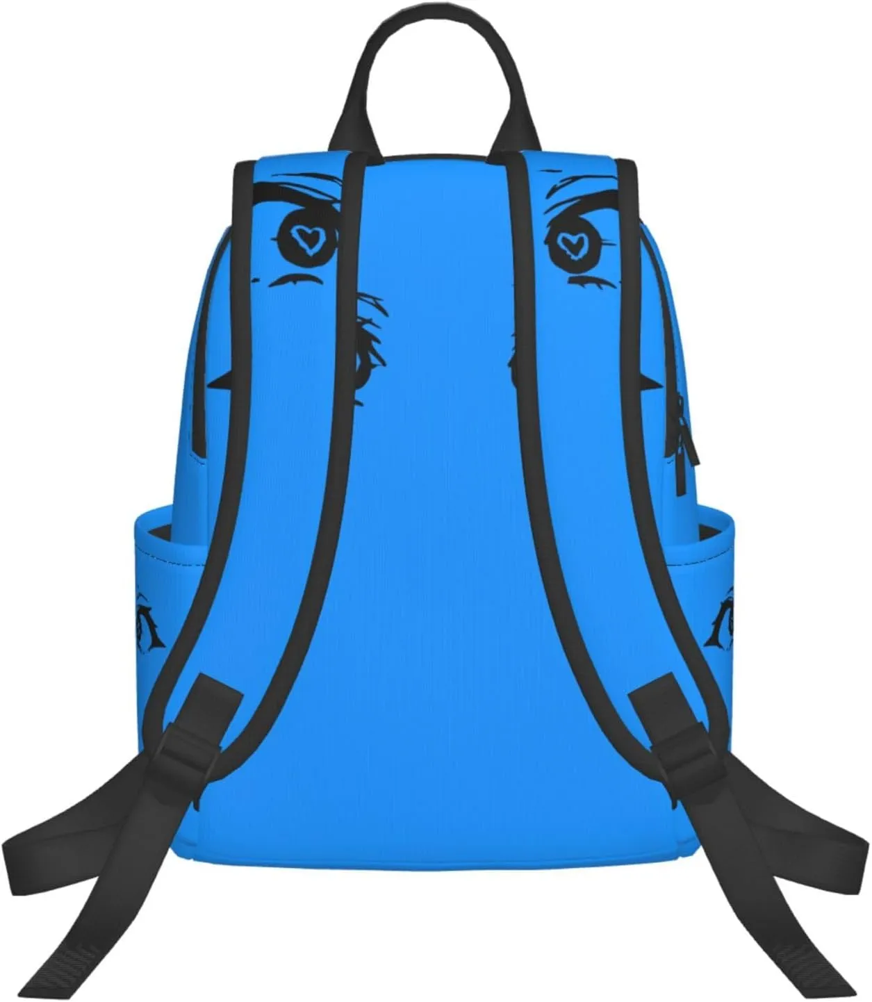 Cartoon Cute Hearts Eyes Casual Backpacks Large Capacity Laptop Backpack Sports Rucksack Travel Daypack Adjustable Shoulder Strap Work Bag for Outdoor Camping