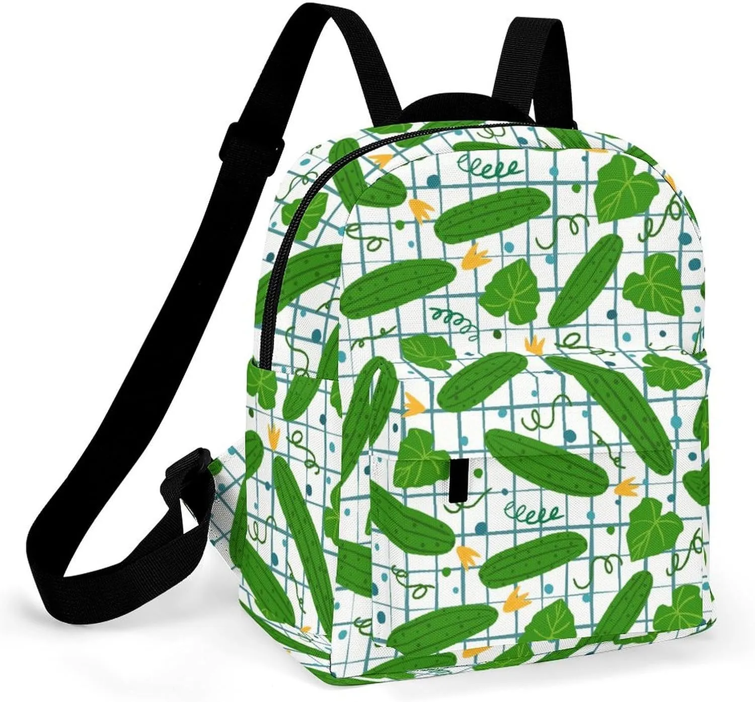 Cartoon Vegetables Cucumber Pattern Backpack Shoulders Bag Sports Backpack for Party Business Travel